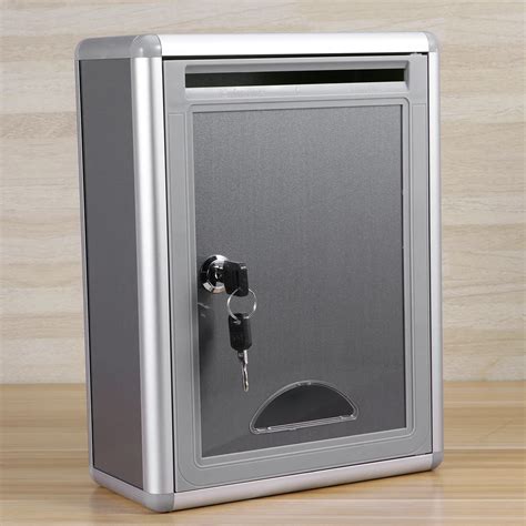 stainless steel suggestion box|suggestion box with lock wall mount.